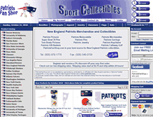 Tablet Screenshot of patriotsfanshop.com